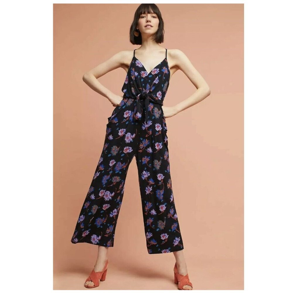 Anthropologie MonS Floral Jumpsuit